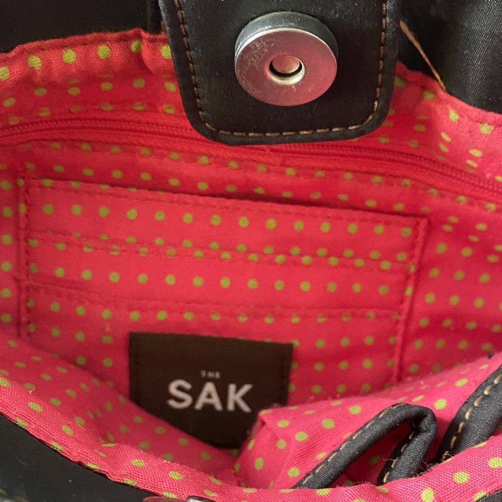 The Sak Black Knit Hand Bag with Silver Accent - Picture 6 of 10